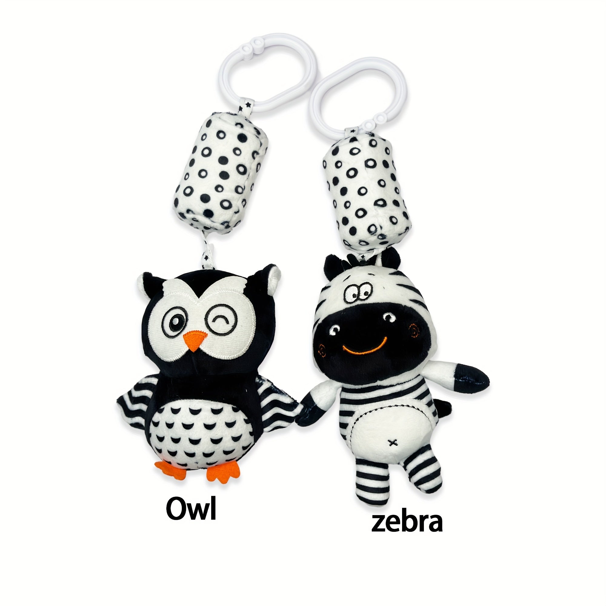 Baby Rattle Wind Chime for Visual Training and Development Black and White Toddler Gift
