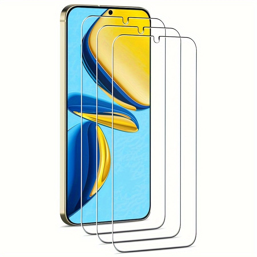 3-штуки защитных стекол из закаленного стекла для серии Xiaomi Redmi Note с высоким разрешением, антиотпечатковым покрытием, устойчивым к разбитию и с закругленными краями