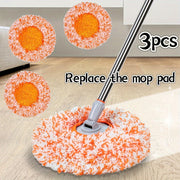 Quruq va nam tozalash uchun 3 ta quyosh guliga o‘xshash mop mato to‘plami