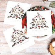 Одноразовые салфетки с дизайном новогодней елки, 2 слоя, для праздничных вечеринок, упаковка 50 шт.