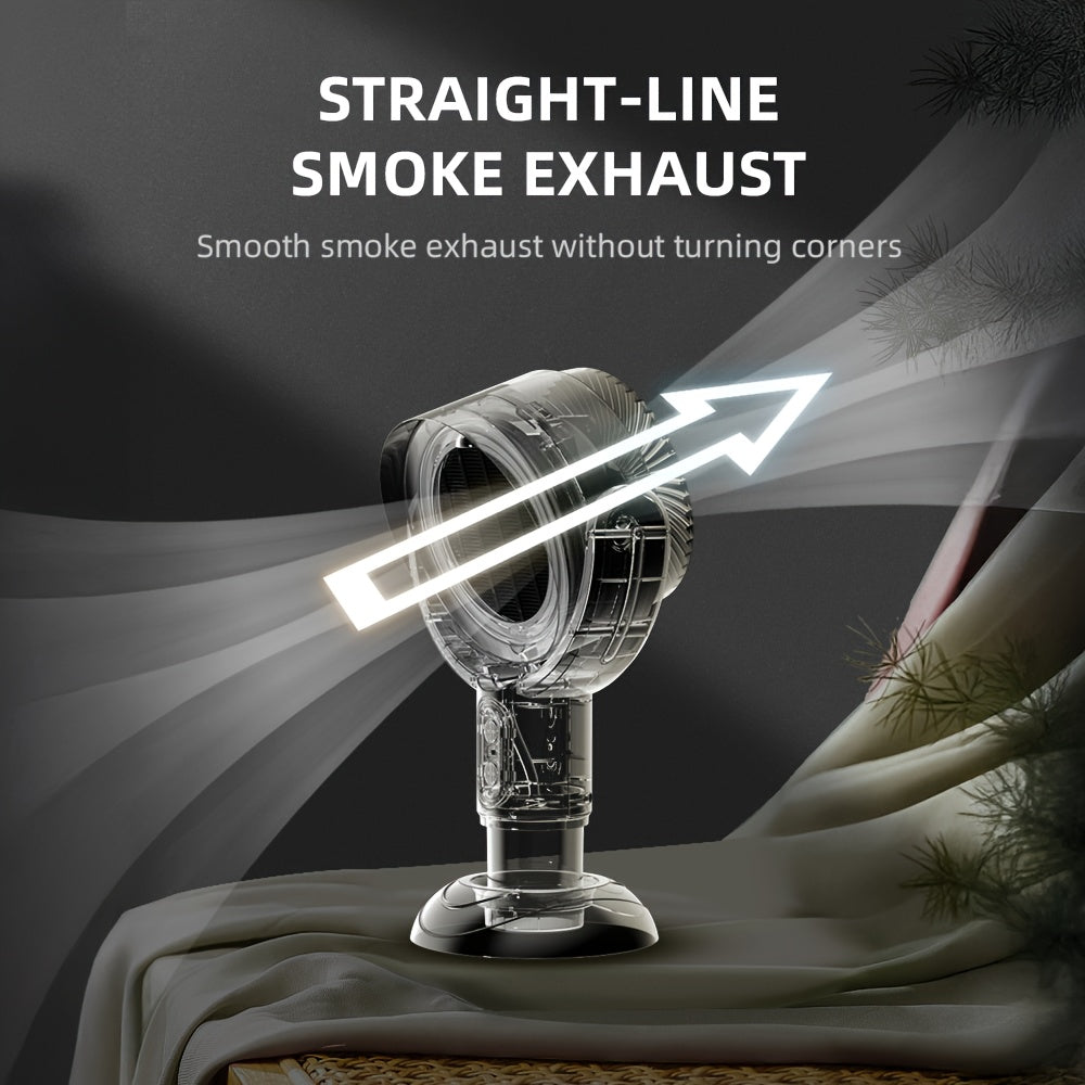 Campana de escritorio recargable por USB con gran potencia de succión para aceite y humo, fácil de limpiar, que ahorra espacio para cocinar en casa, batería de litio