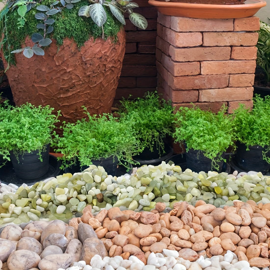 Green Crystal Pebbles for Landscaping Aquarium Gravel Home Decoration 1LB 450g