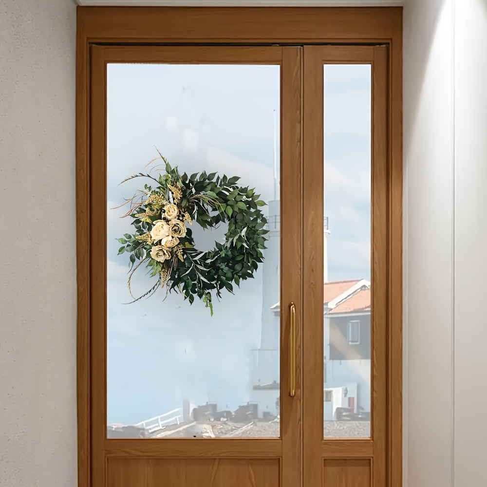 Floral PVC Window Cling Self-Adhesive Holiday Decor Reusable Christmas Decorations