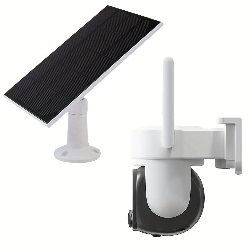 Wireless Outdoor Solar Security Camera 3MP Pan-Tilt 360° Night Vision Motion Detection Two-Way Audio Spotlight Siren Cloud SD Storage