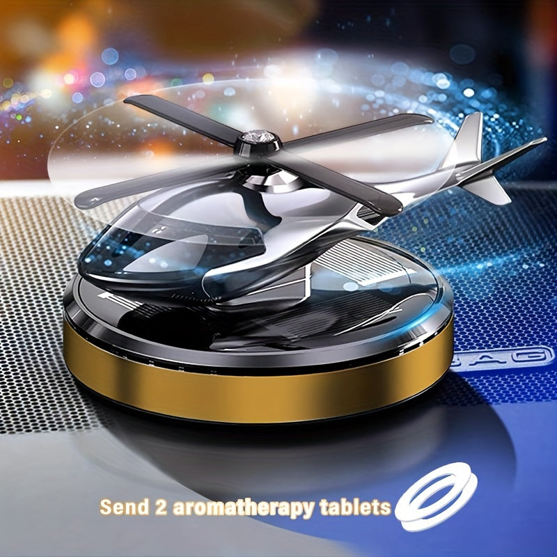Car Interior Aromatherapy Diffuser Solar-Powered Rotating Fragrance Pads