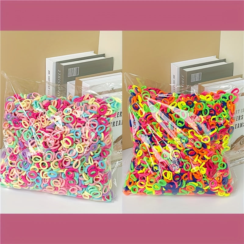 Stretchy Candy Hair Ties Set for Women and Teens Jersey Solid Color Hair Accessories