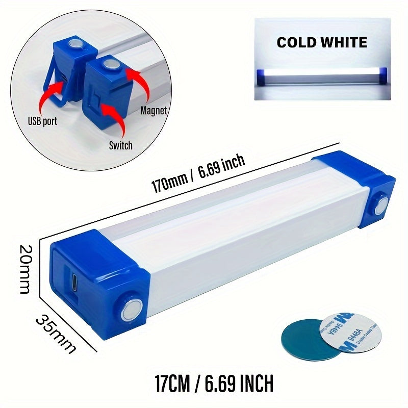 Lihangstar LED Camping Tube: Qayta zaryadlanadigan, Magnit quyruq, 3 ta yoritish rejimi, Geometrik dizayn, Portativ bozor yoritgichi, Osma qopqoq, O'z-o'zidan turadigan, Devorga o'rnatiladigan, 400mAh batareya, Yotoqxona tungi yoritgichi