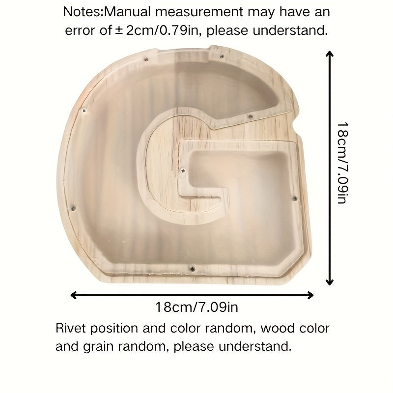 Personalized Wooden Alphabet Letters Set with 26 A-Z Transparent Blocks for Gifts and Home Decor