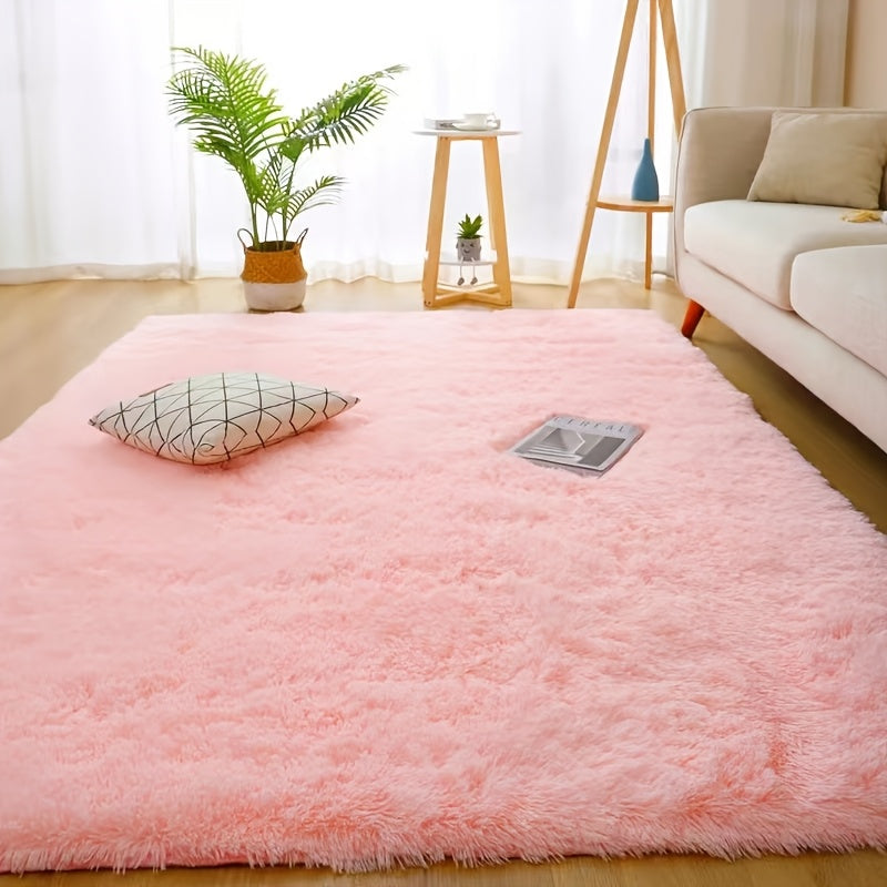 Soft Plush Faux Fur Area Rug with Non-Slip Backing for Bedroom and Living Room