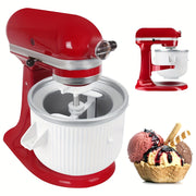Stand mixer uchun muzqaymoq tayyorlash uchun qo'shimcha, muzli yogurt va sorbet idishlariga mos keladi