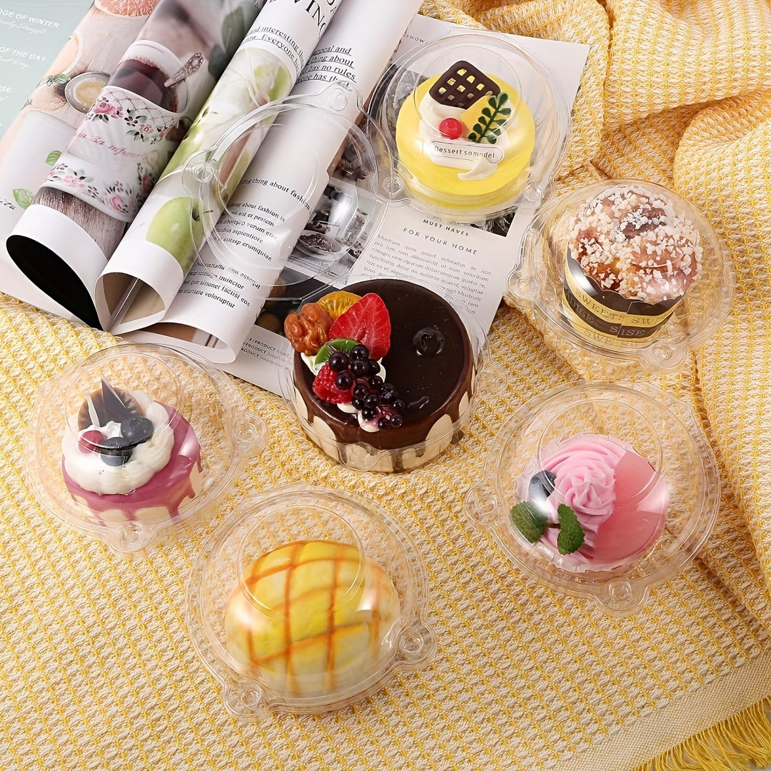 Clear Plastic Cupcake Boxes with Lids 20/40pcs Set for Muffins Pastries Sandwiches