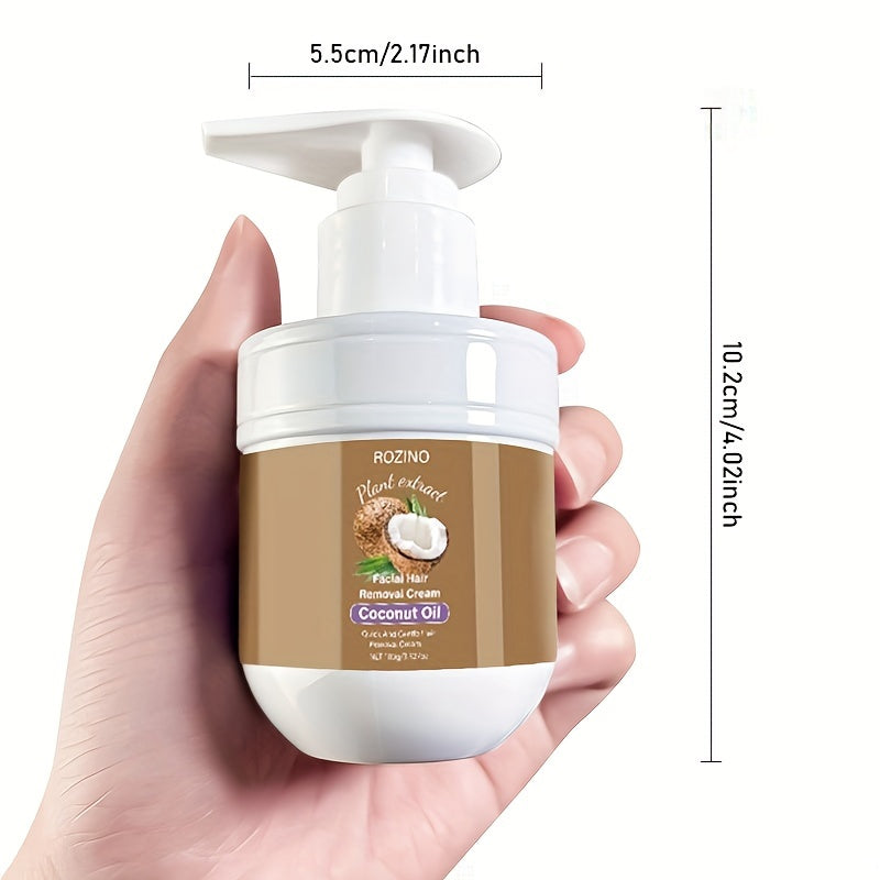 Ayollar uchun kokos soch olib tashlash kremi, lablar, oyoqlar, qo'llar va ostki qovurg'alarda samarali. Tez va yumshoq, barcha teri turlari uchun mos.