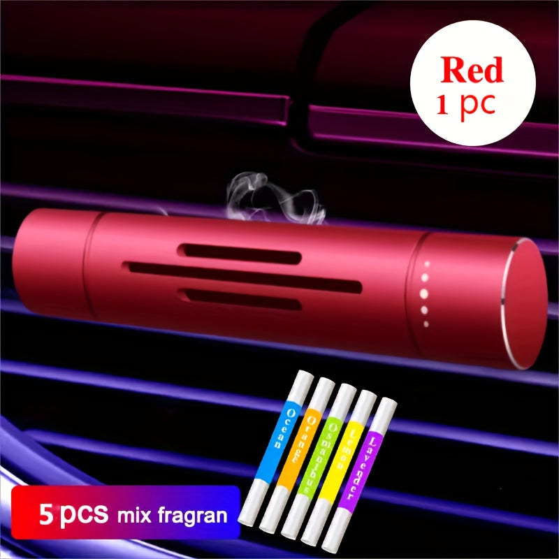 Car Air Outlet Aromatherapy Diffuser with 5 Scent Variants and Essential Oil Tablets