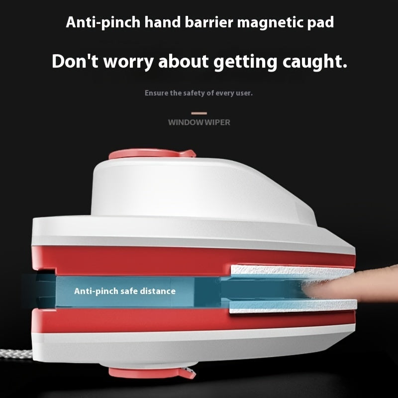 Double-Sided Magnetic Window Cleaner for Home Office with Anti-Pinch Safety