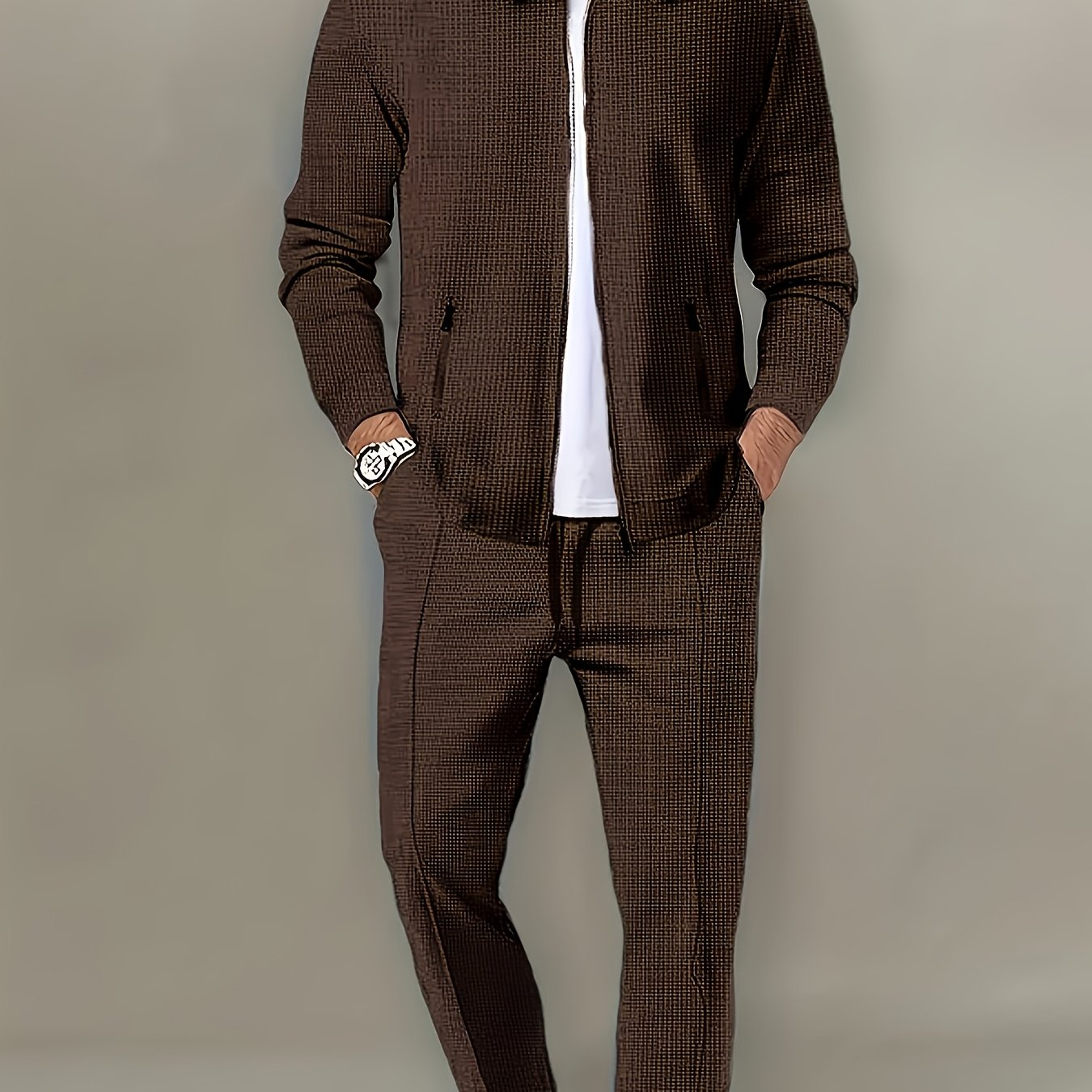 Men's Polyester Sports Suit Set for Outdoor Activities and Festive Occasions