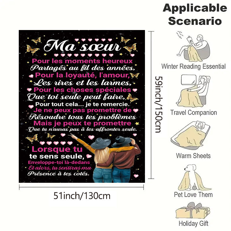 Ayollar va qizlar uchun yumshoq tashlash plashkasi, opa-singillar va oila uchun mukammal sovgʻa