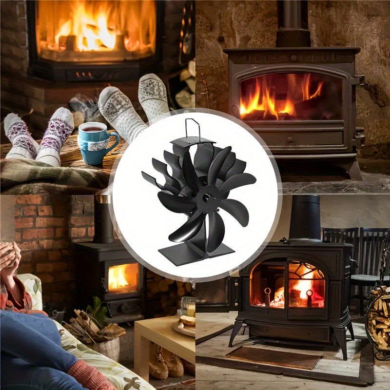 7-Blade Thermoelectric Fireplace Fan for Gas and Pellet Stoves, Heat Distribution