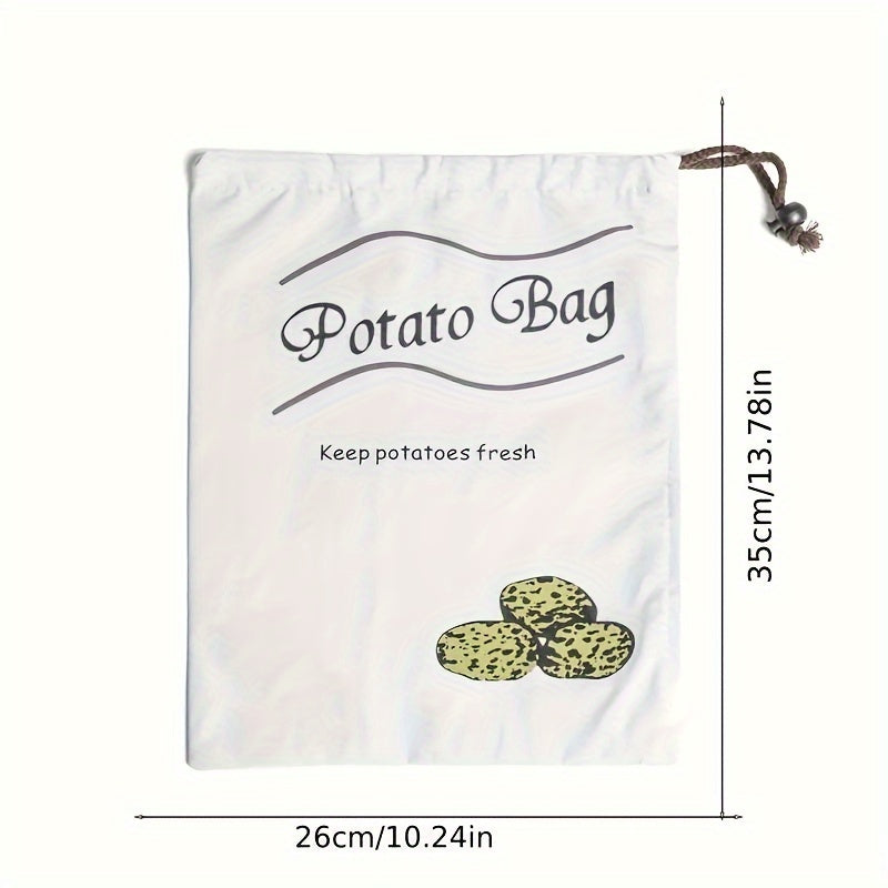 Long-Lasting Canvas Vegetable Storage Bag for Potatoes and Onions Organizing