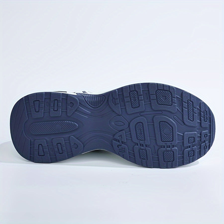 RENBEN Ayollar uchun Moda Krossovkalari, Chiziqli Dizayn, Qalin Platforma Taglik, Havo O'tkazuvchi Tarmoq, va PVC Taglik bilan Kuz/Bahar uchun