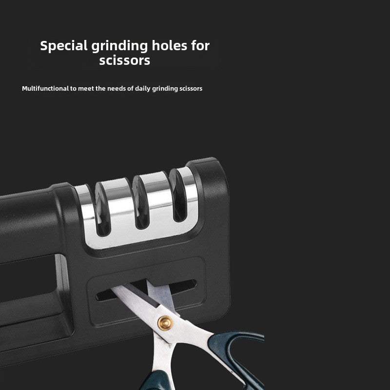 4-в-1 точилка для кухонных ножей с алмазным камнем, эргономичной ручкой, регулируемым углом, длиной 19 см