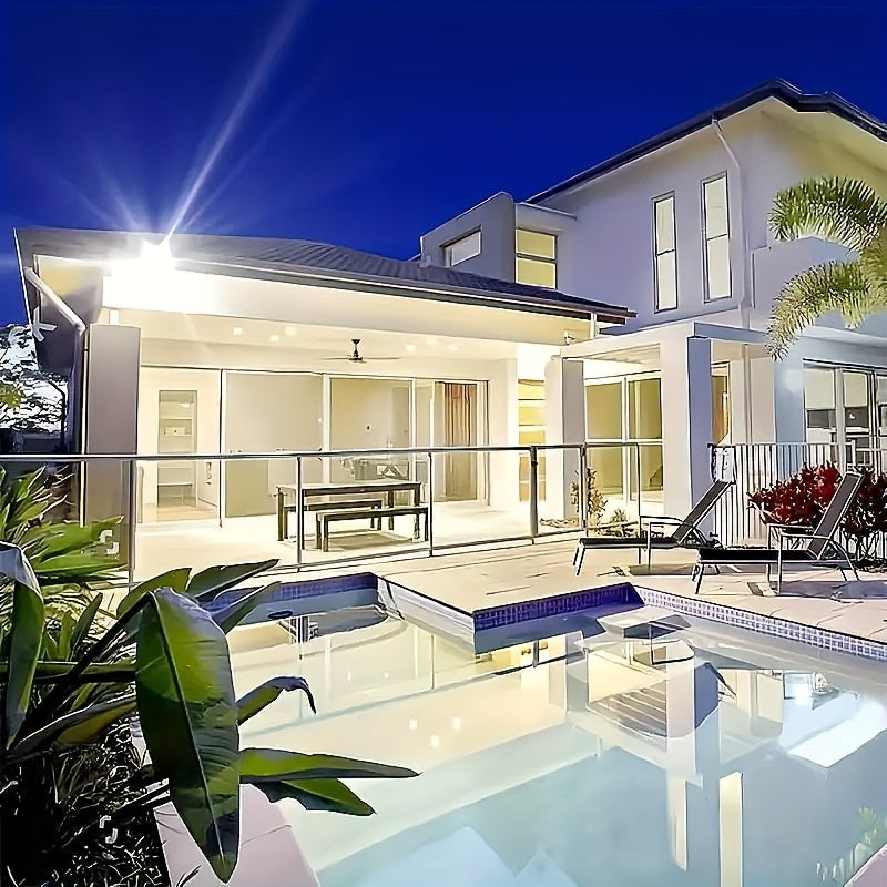 Uzoqdan boshqariladigan quyosh energiyasidan ishlaydigan yoritgich, sozlanadigan yoritgich, kechadan tonggacha tashqi xavfsizlik uchun avtomatik yoqish/o'chirish LED yoritgichi, hovlilar, bog'lar, pavilyonlar, omborlar, jo'jalar va garajlar uchun.