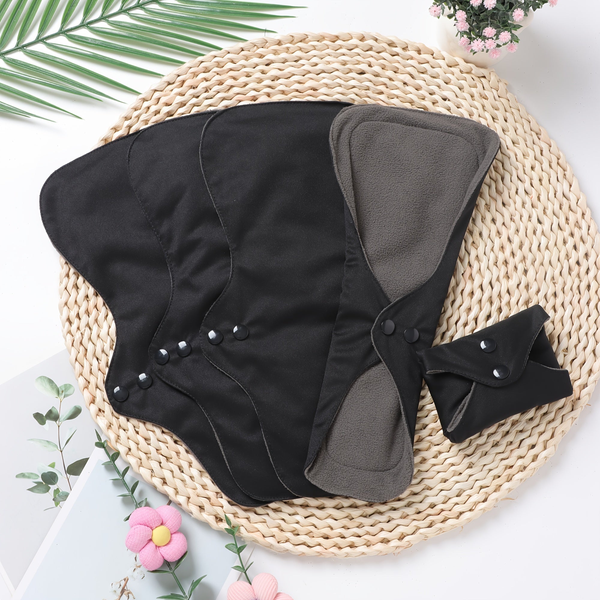 Reusable Menstrual Pads Bamboo Cloth Set for Heavy Flow Overnight Washable Liners