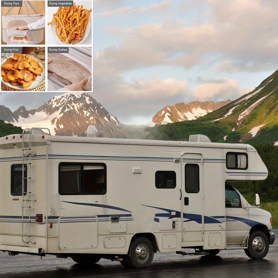 Nylon RV Kitchen Utensils Foldable Drying Net for Fish Vegetables and Household Organizer