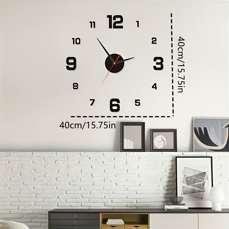 Modern Digital Wall Clock Large Luminous Display Silent Night Light Home Studio Decor