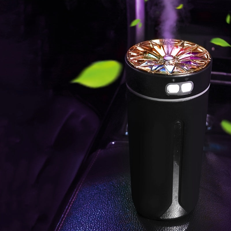 Portable Car Humidifier with Color Light and Essential Oil Diffuser for Home and Vehicle