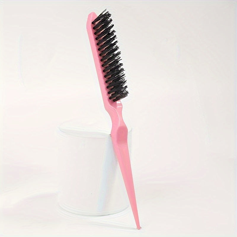 Peine de plástico para cabello, herramienta de peinado con fila triple para uso en barberías y salones