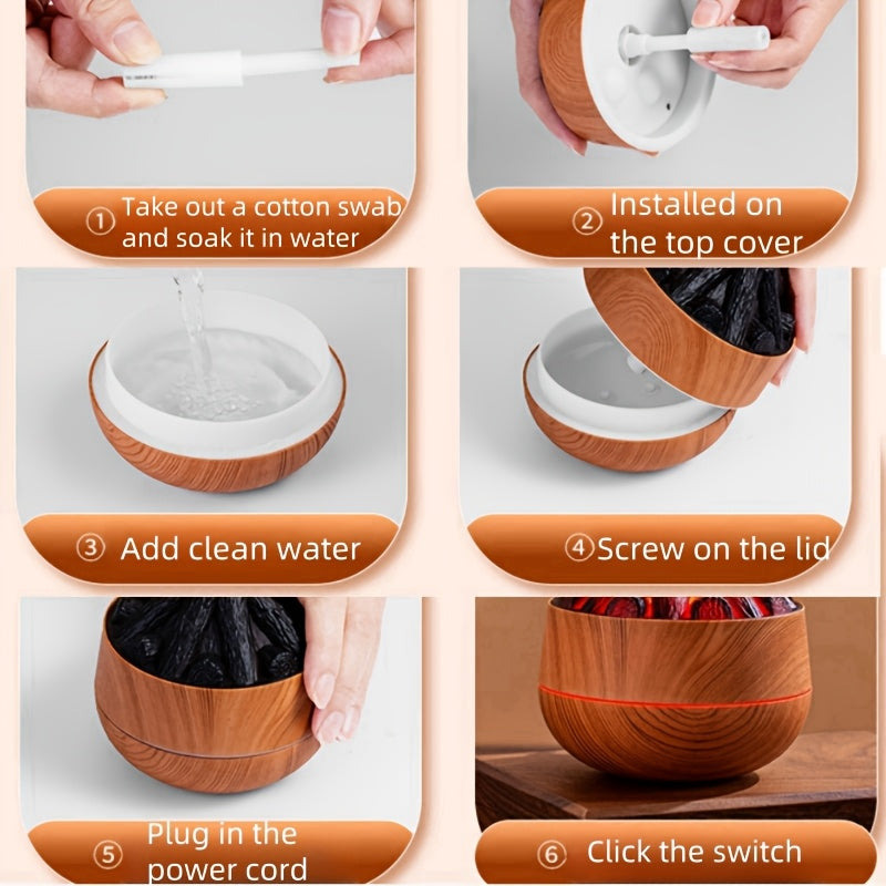 Humidificador de coche, hogar y escritorio con enchufe USB, luz nocturna y capacidad de agua de 200 ml