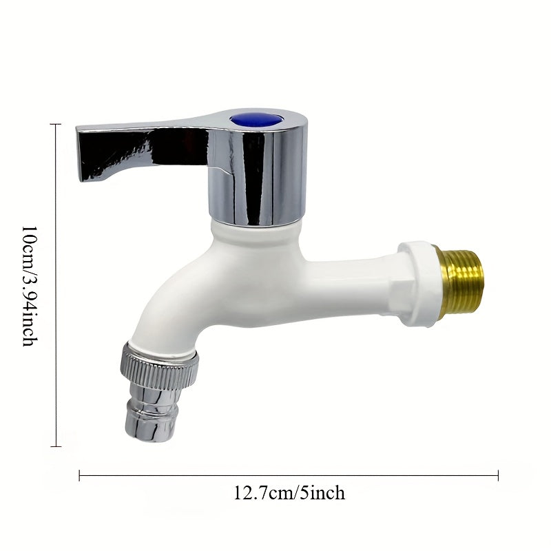Durable Outdoor Faucet with Sun Protection Leak-Proof Anti-Freeze Metal Plastic for Washing Machines Pools