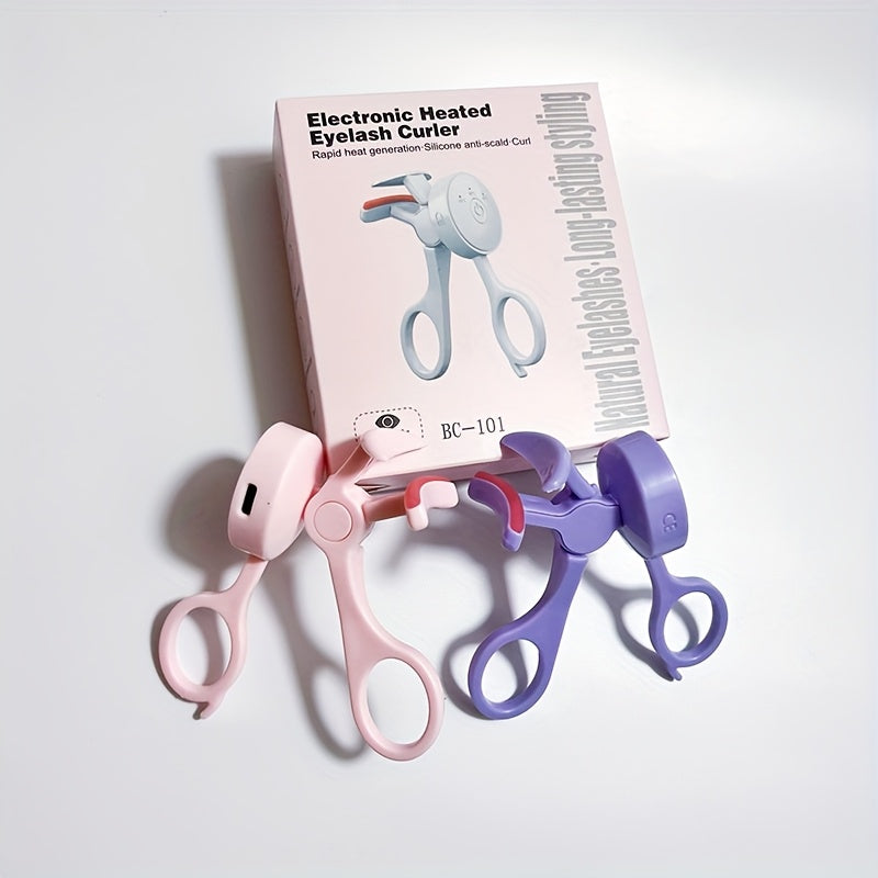 Electric Eyelash Curler USB Rechargeable Heated Mascara Wand for Eyelash Curling