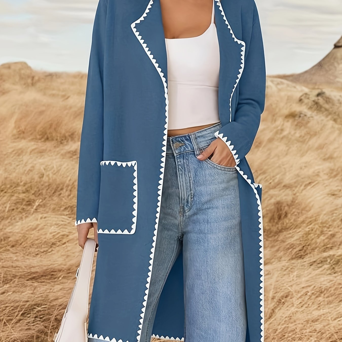 Women's Knit Cardigan Long Sleeve Open Front Solid Fall Winter Elegant