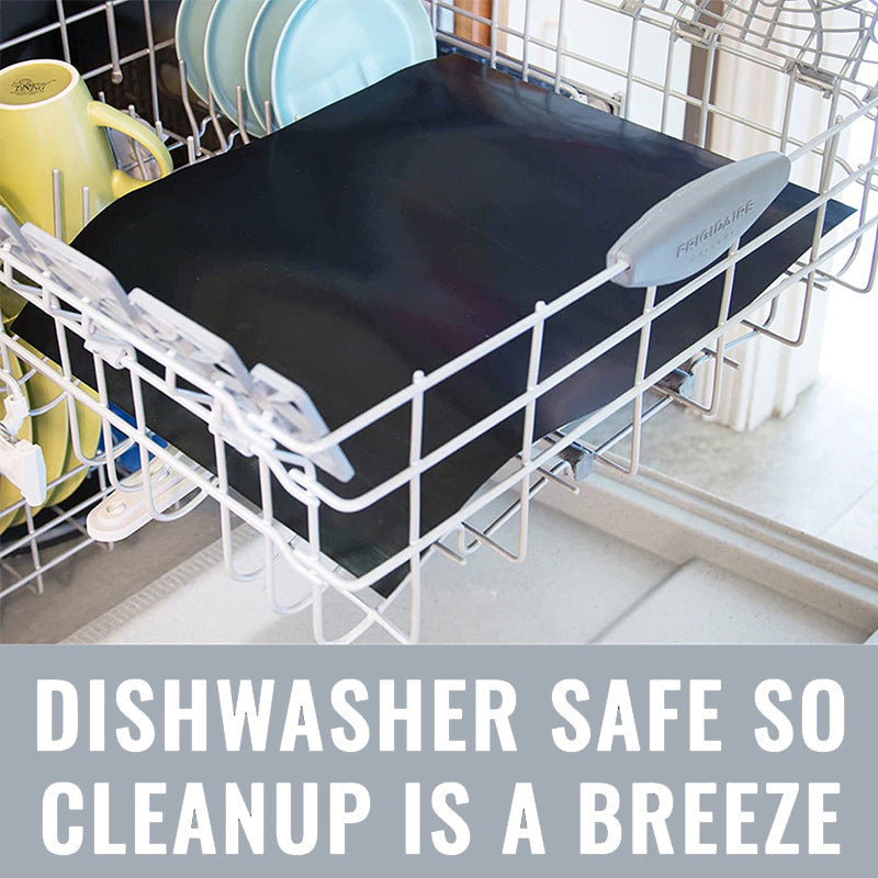 Og'ir yuk ko'taruvchi qo'shimcha katta yopishmaydigan pech qoplamasi: Elektr va gaz pechlari uchun qayta ishlatiladigan mat, mikroto'lqinli pechda xavfsiz va tozalash oson.