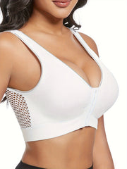 Women's Breathable Mesh Wireless Sports Bras 3-Pack Low Support Yoga Crop Tops