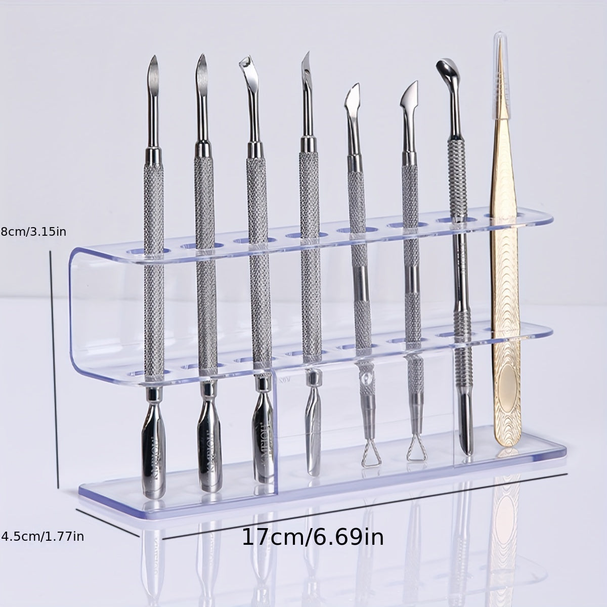 Acrylic Tweezers Organizer Stand, Transparent Lab Tool Holder for Precision
