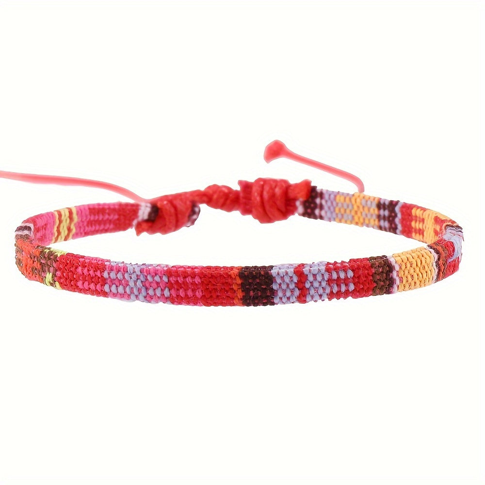 Set of 12 Handmade Braided Bracelets Bohemian Ethnic Style for Women