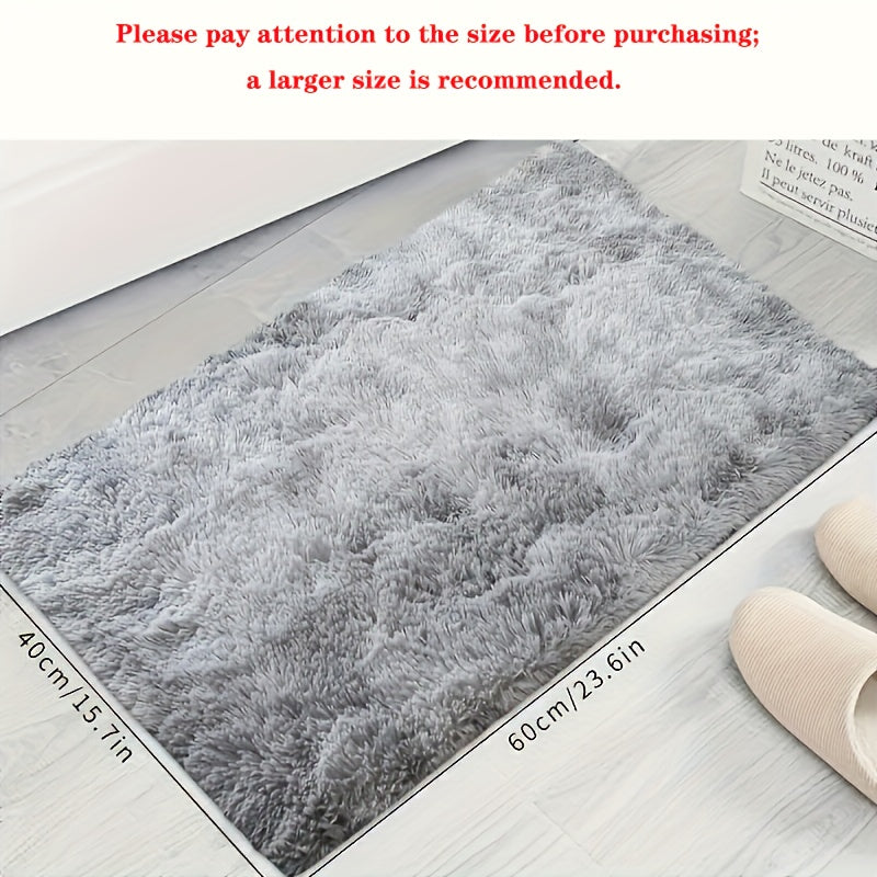 Plush Shaggy Area Rug Soft Polyester Fiber Easy to Clean Stain Resistant