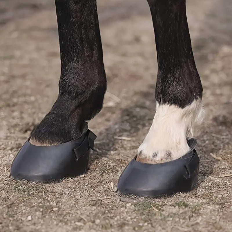 Pair Rubber Horse Hoof Protectors for Dirt and Feces Prevention