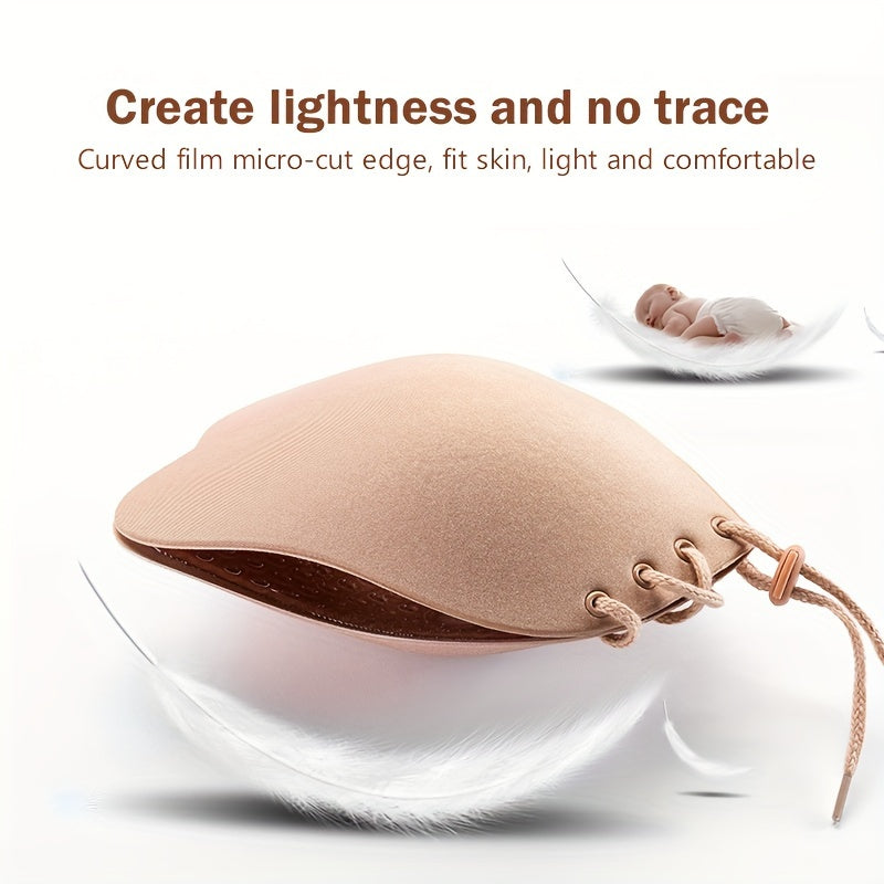 Durable Lace-Up Nipple Covers Invisible Backless Breast Pasties for Women