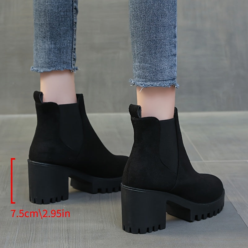 Women's Ankle Boots Leather Casual Short Shoes for Autumn Winter All Seasons