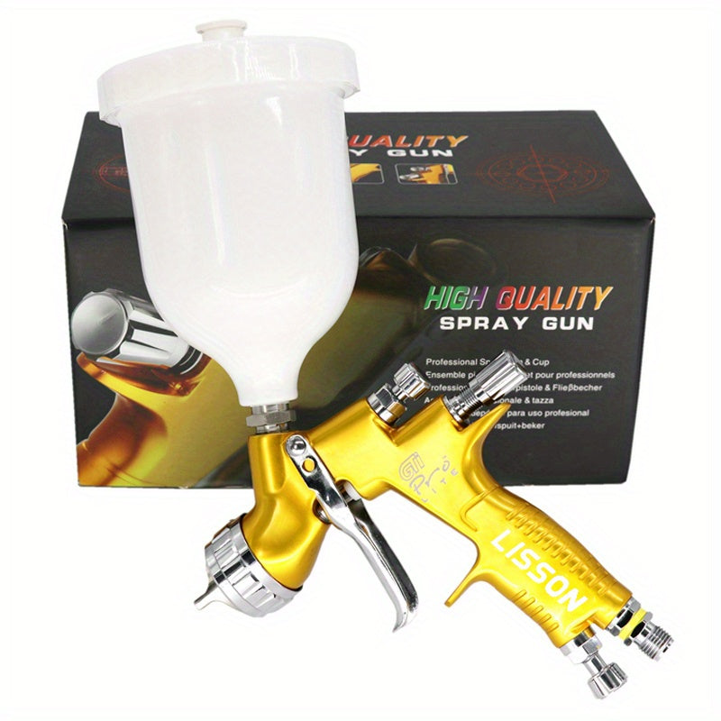 Professional HVLP püskürtme quroli 1.3mm 600cc bo'yoq purkash uchun avtomobil mebel primer yuqori qatlam