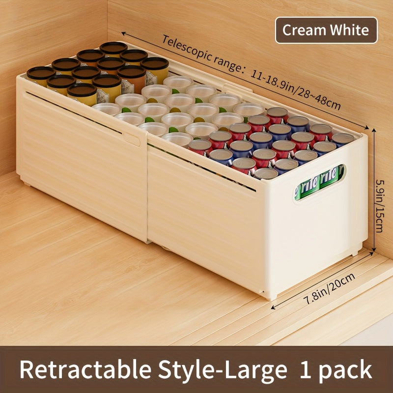 Caja de almacenamiento de ropa expandible con recipiente de plástico retráctil para cocina, dormitorio, baño y oficina