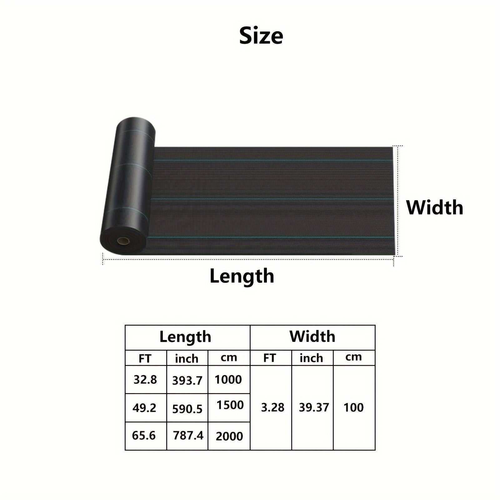 Black Thick PP Weed Barrier Fabric for Garden and Lawn Care