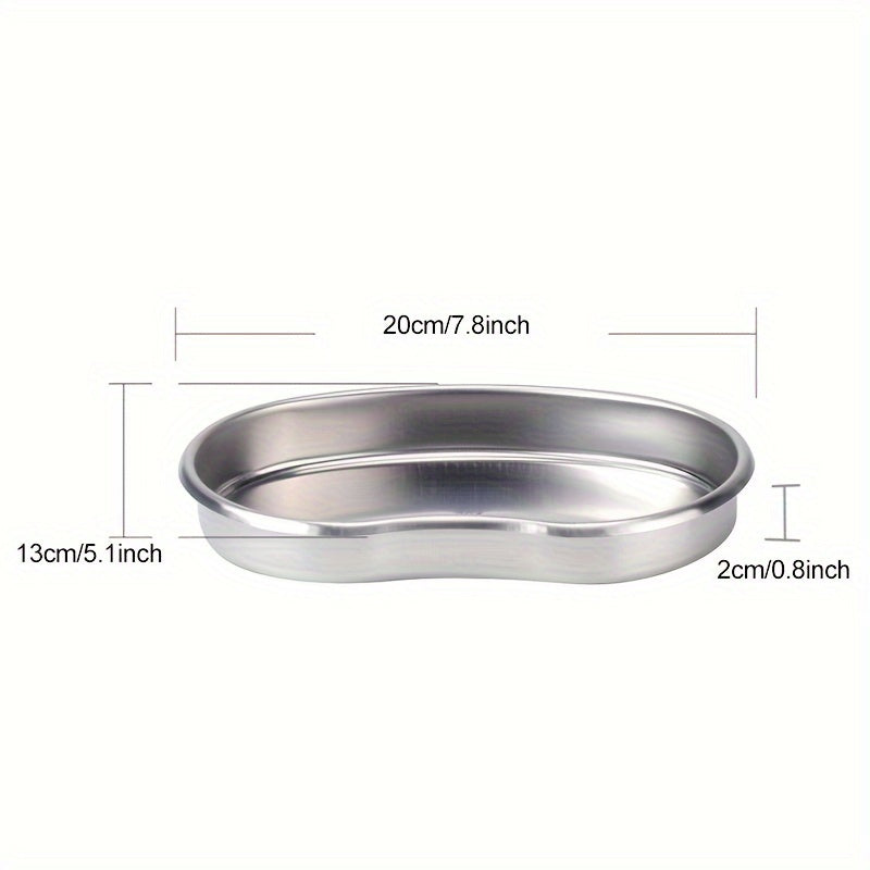 Stainless Steel Medical Instrument Tray for Tattoo, Dressing, Salon and Laboratory Use