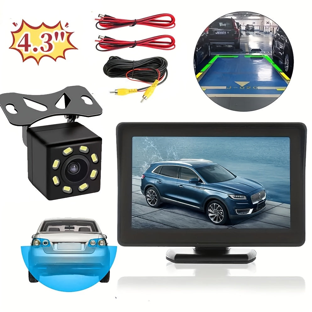 Rearview Car Backup Camera HD Night Vision 10.92cm Monitor Wide Angle