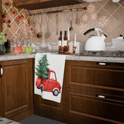 Christmas Towel 18x66cm Snowflakes and Tree Holiday Gift Decoration