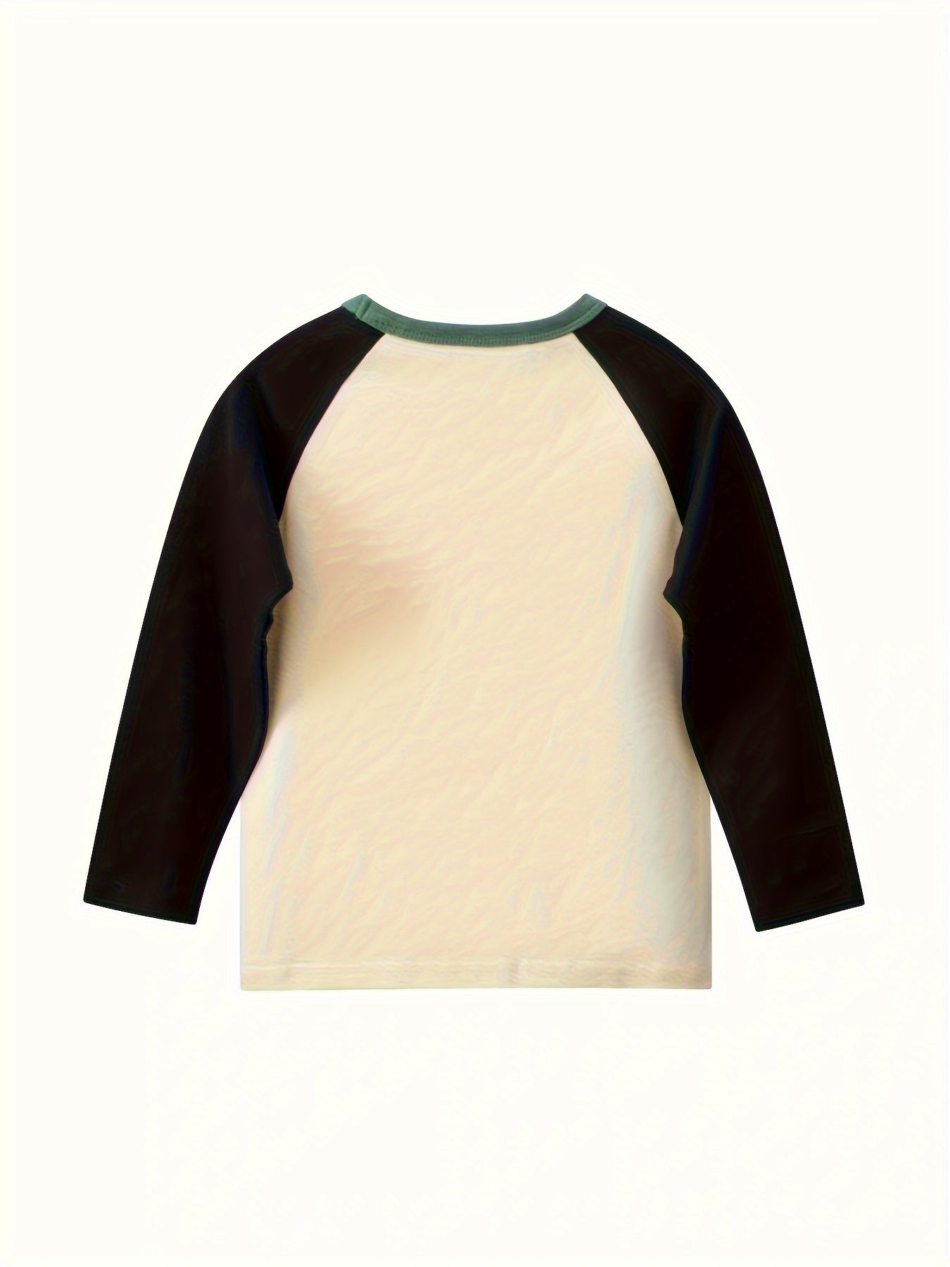 Set of 4 Boys' Cotton Long Sleeve T-Shirts with Cartoon Print Crew Neck for Spring Fall