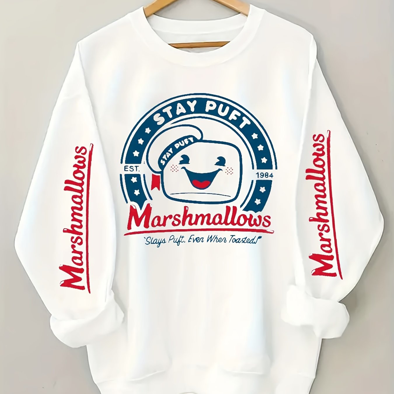 Sudadera de manga larga con cuello redondo y estampado gráfico para mujer talla grande, ropa de otoño e invierno
